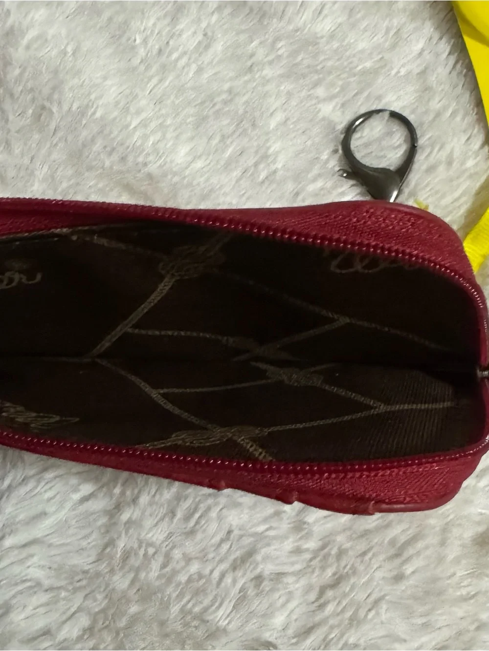Wrangler Burgundy Leather Card Wallet with Key Clip